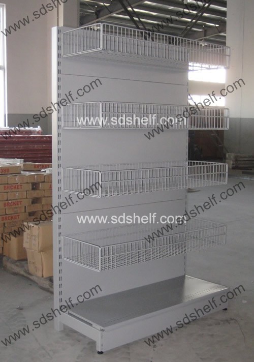 shelving with hanger basket